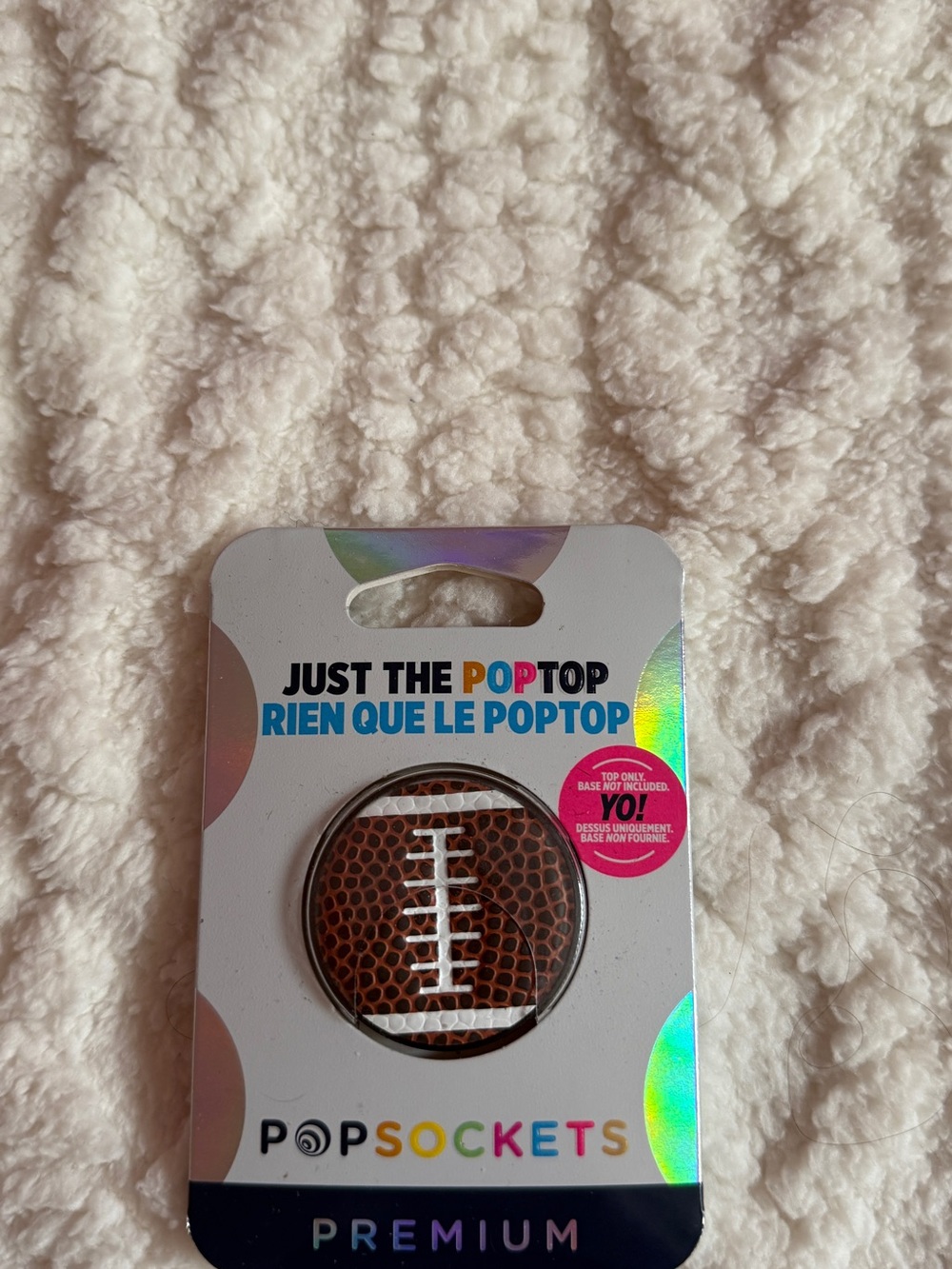 PopSocket Premium Football Design PopTop - Brown & White